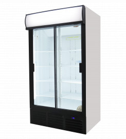 ES1140  885lt Double Glass Door Sliding Beverage Cooler