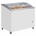 IC300SCEB  230lt Curved Sliding Glass Ice-cream Freezer with Temperature Display